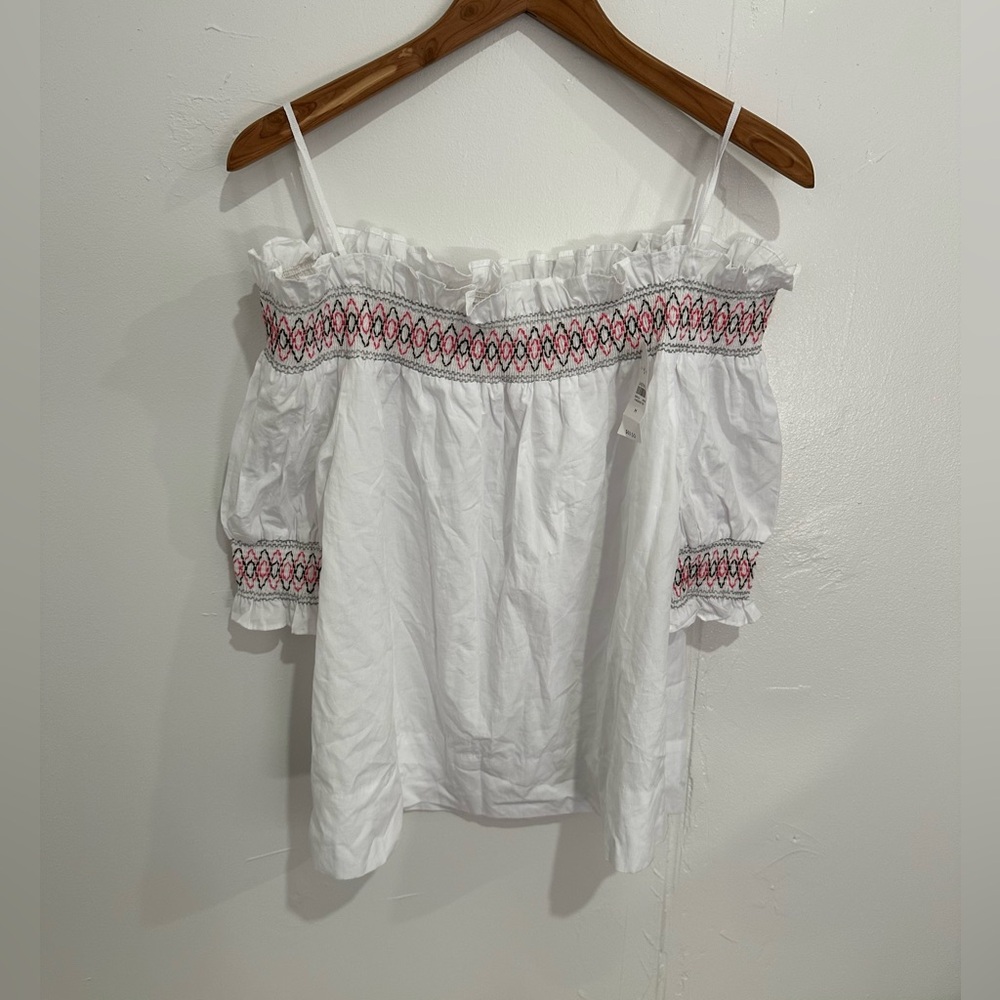 Lou & Grey Women’s Blouse White Size Medium NEW WITH TAGS